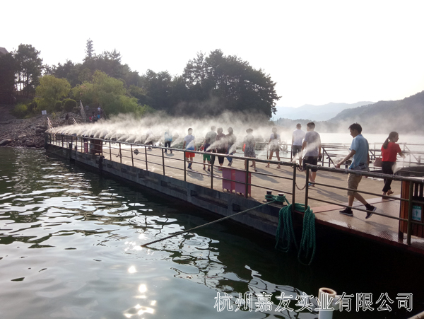 浙江千島湖噴霧降溫造景案例